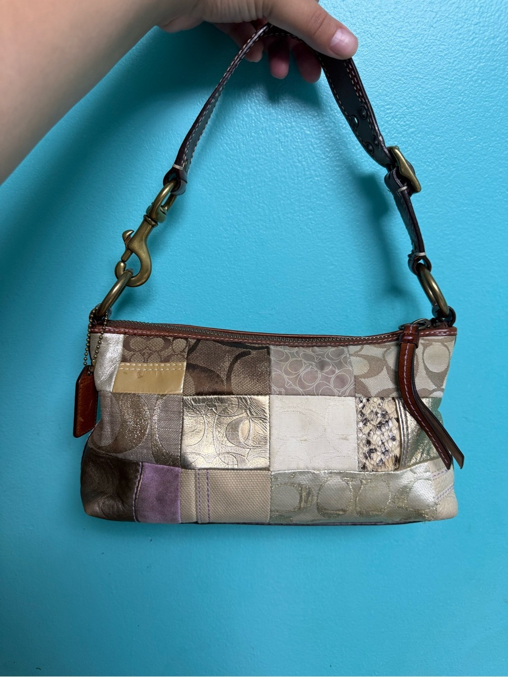 Coach Patchwork Leather Shoulder Bag